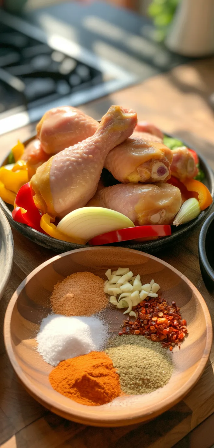 Ingredients photo for Chicken Drumsticks With Peppers And Paprika Recipe