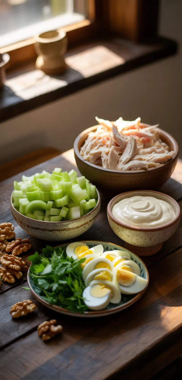 Ingredients photo for Classic Chicken Salad Recipe: A Timeless Delight