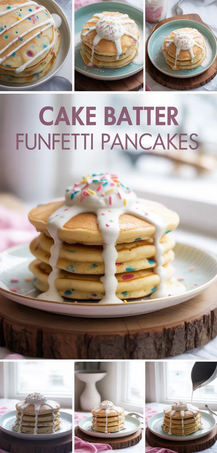 A photo of Cake Batter Funfetti Pancakes Recipe