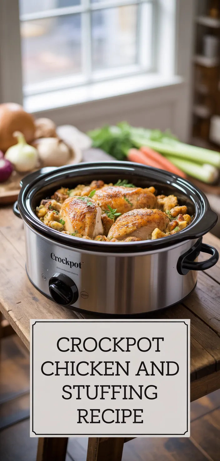 A photo of Crockpot Chicken And Stuffing Recipe
