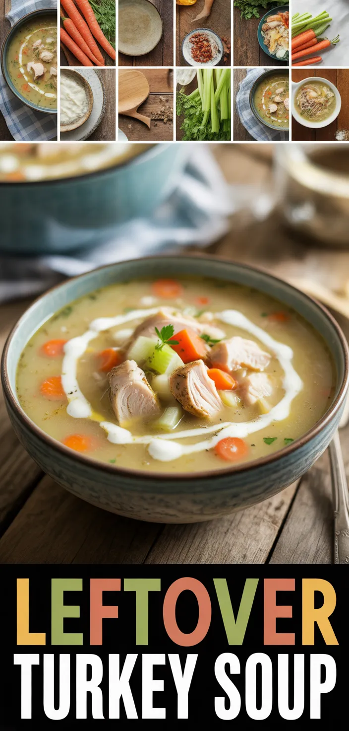 A photo of Leftover Turkey Soup Recipe