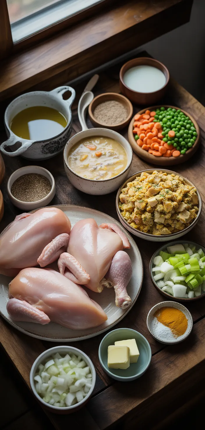 Ingredients photo for Crockpot Chicken And Stuffing Recipe