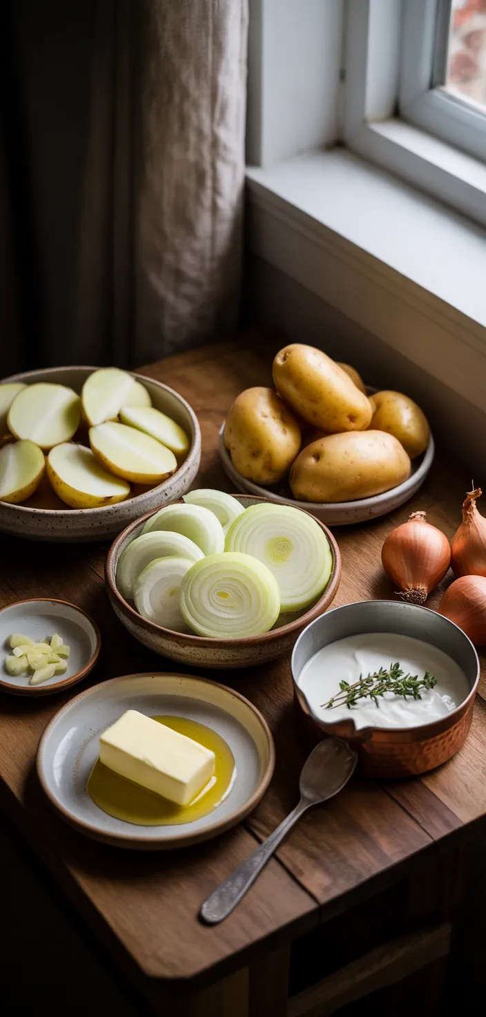 Ingredients photo for Easy French Onion Potato Bake Recipe