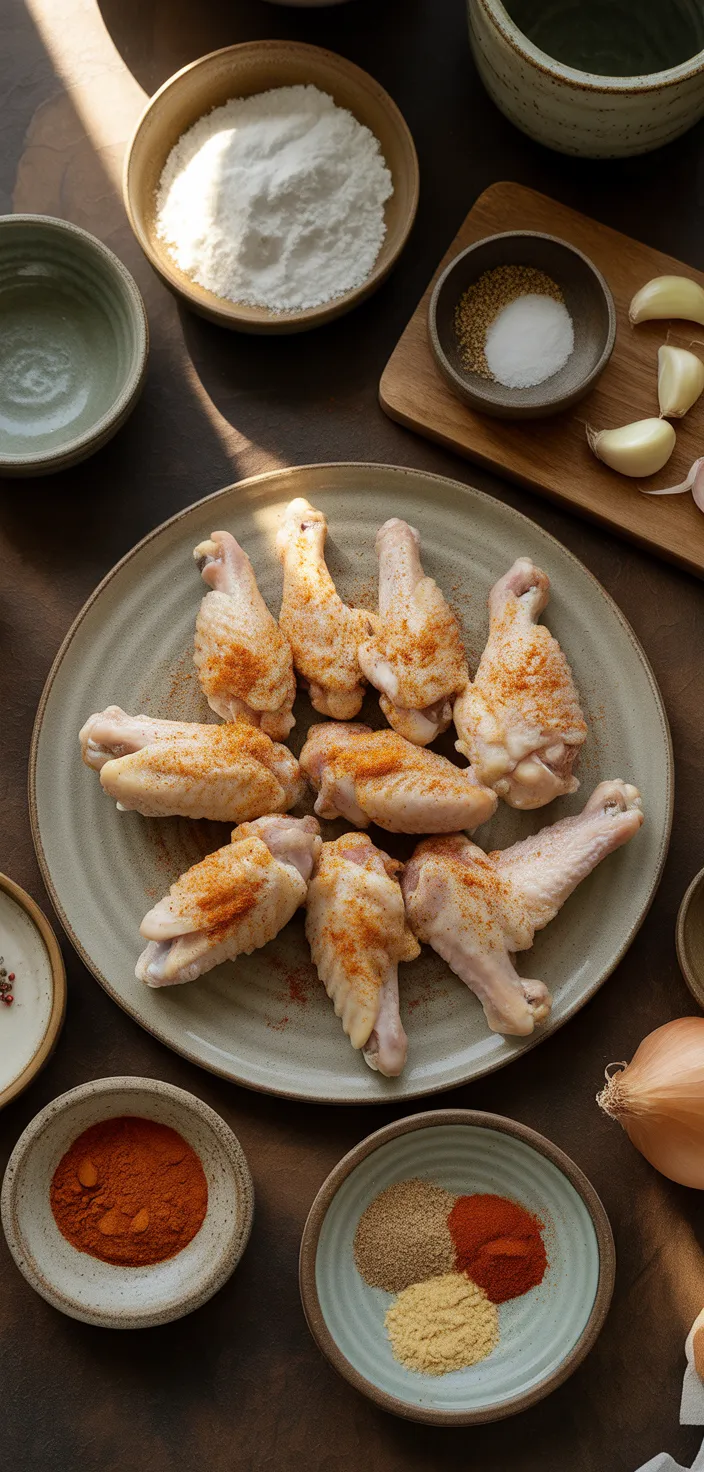 Ingredients photo for Extra Crispy Baked Chicken Wings Recipe