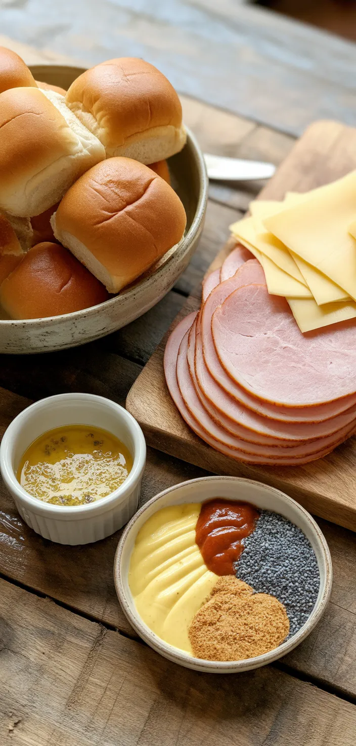 Ingredients photo for Ham & Cheese Sliders Recipe
