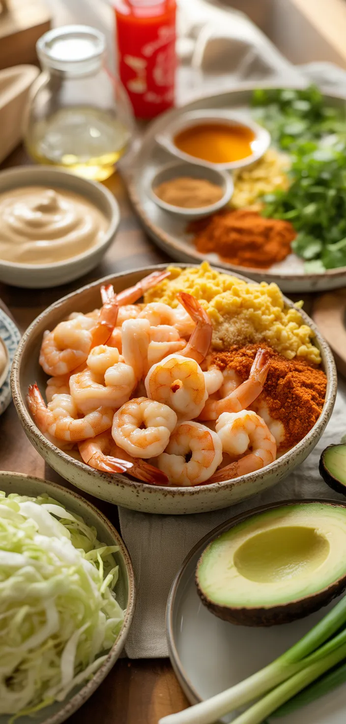 Ingredients photo for Bang Bang Shrimp Taco Recipe