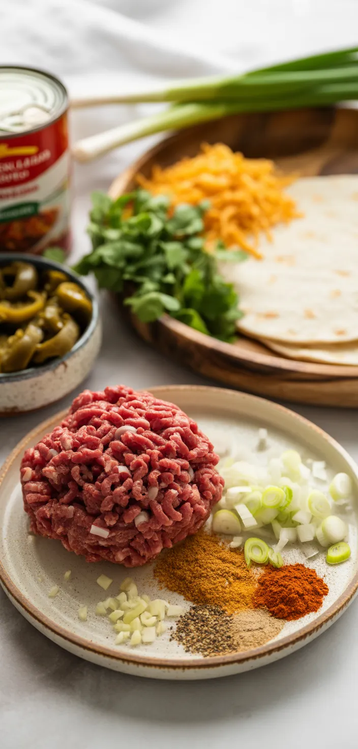 Ingredients photo for Beef Enchilada Casserole Recipe
