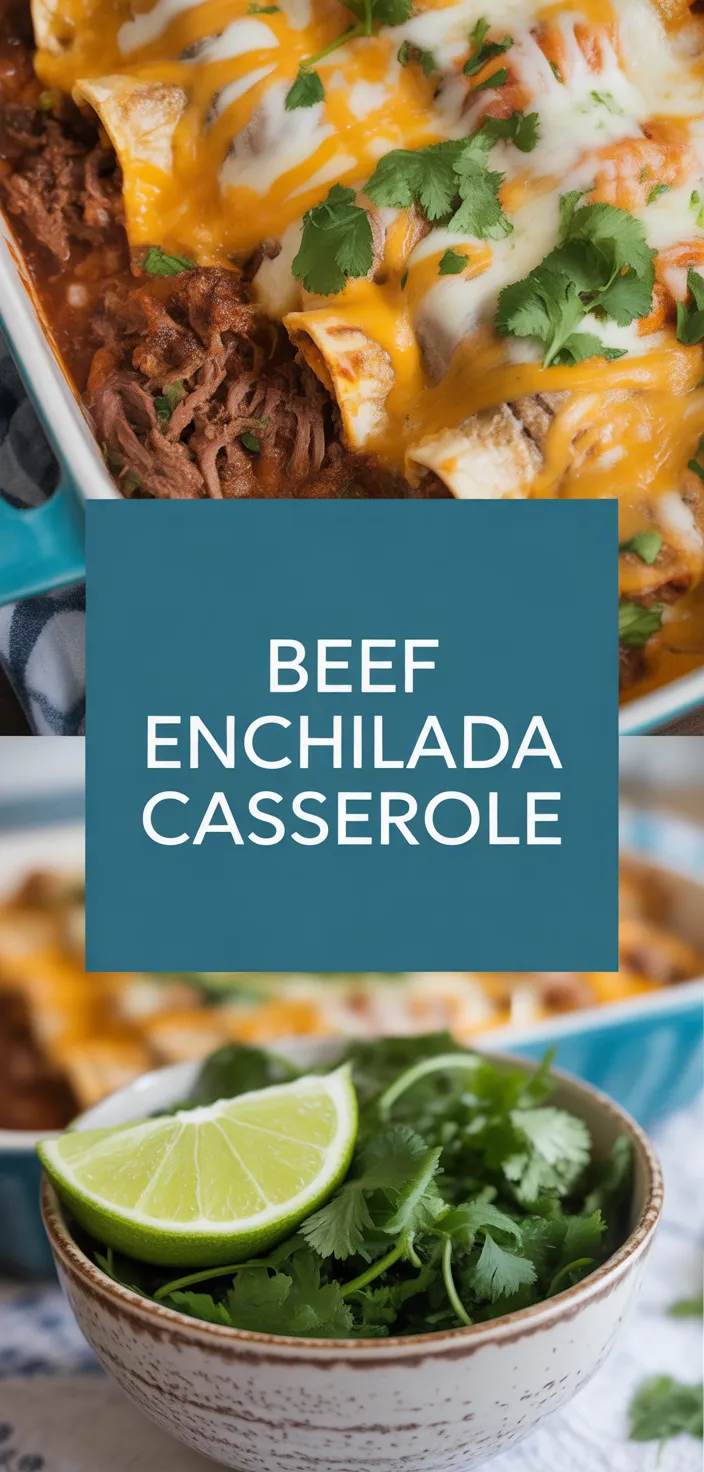 A photo of Beef Enchilada Casserole Recipe