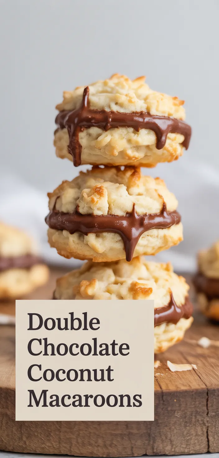 A photo of Double Chocolate Coconut Macaroons Recipe