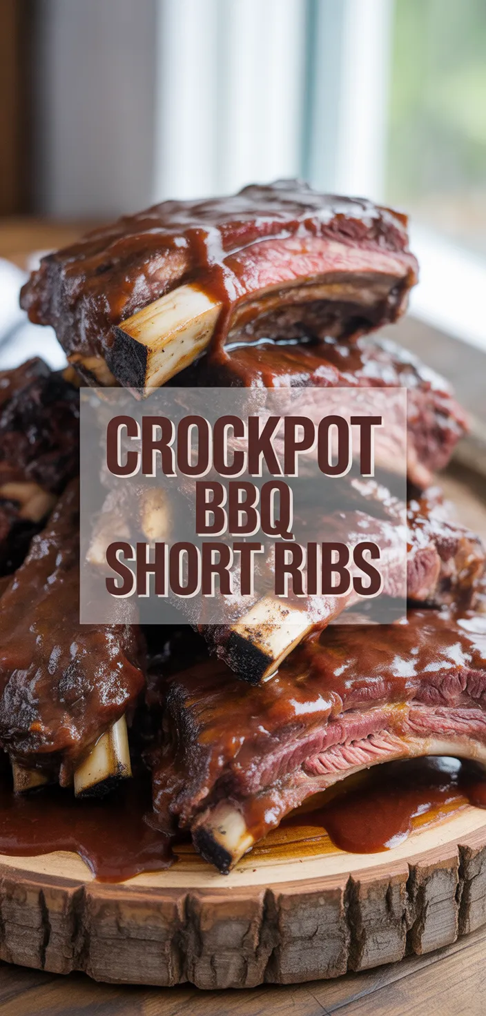 A photo of Easy Crockpot BBQ Beef Short Ribs: Juicy & Tender Ribs Recipe