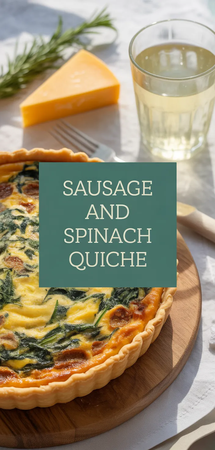 A photo of Sausage And Spinach Quiche Recipe
