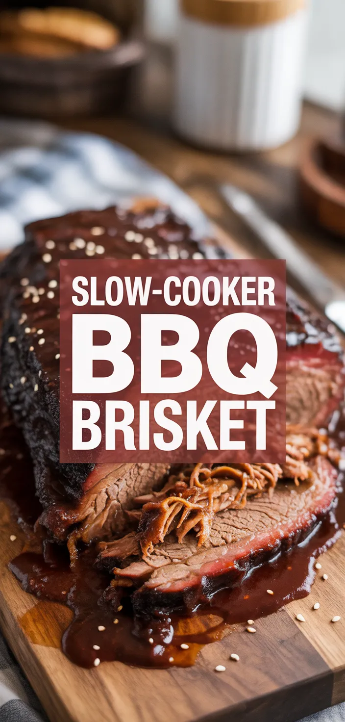 A photo of Slow Cooker Brisket With BBQ Sauce Recipe