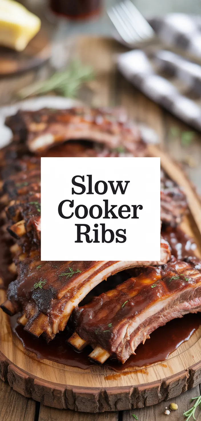 A photo of Slow Cooker Ribs Recipe