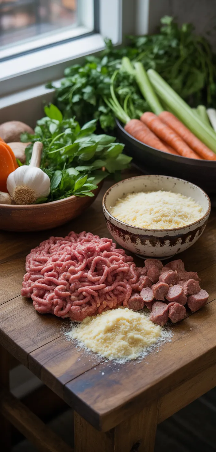 Ingredients photo for Creamy Italian Meatball Soup Recipe