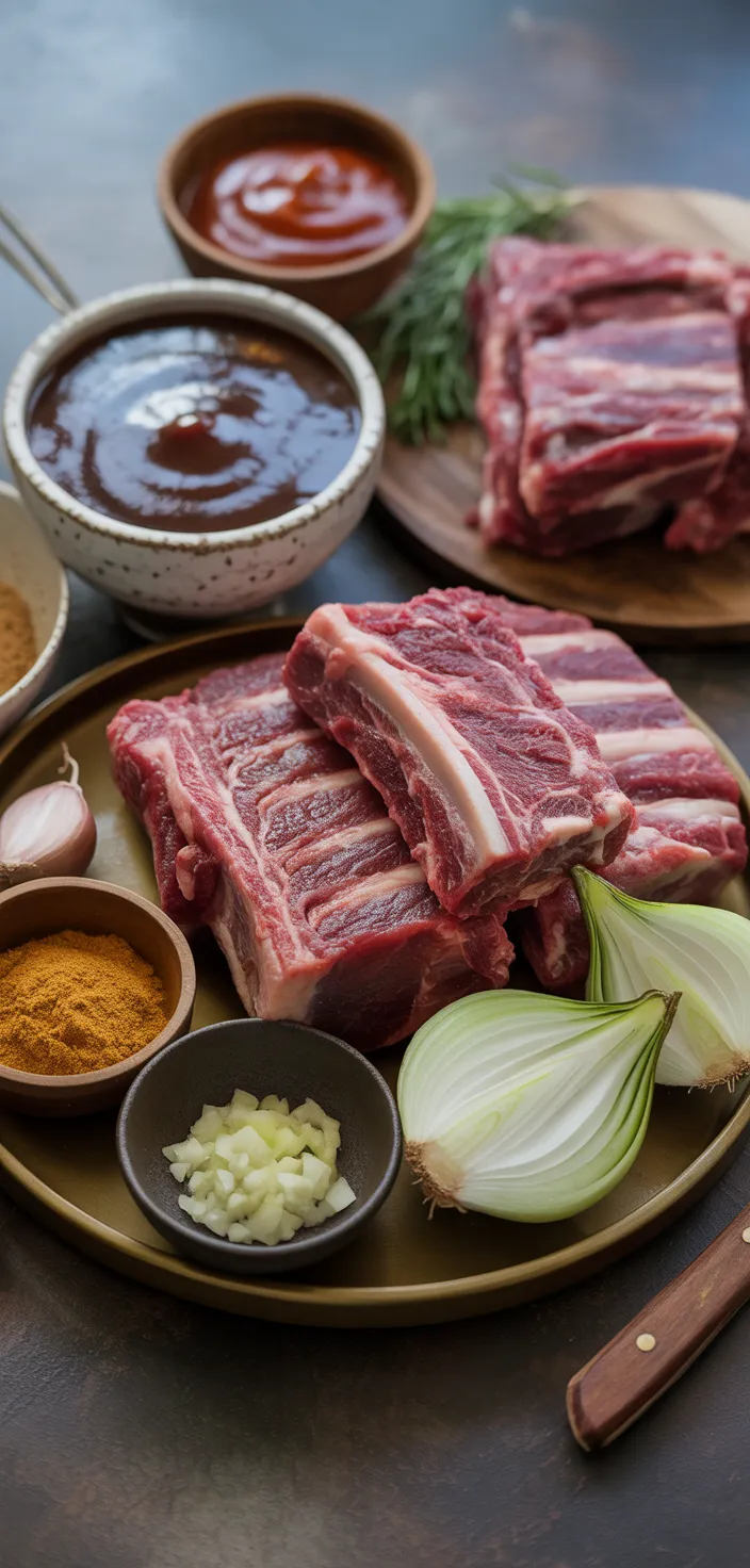Ingredients photo for Easy Crockpot BBQ Beef Short Ribs: Juicy & Tender Ribs Recipe