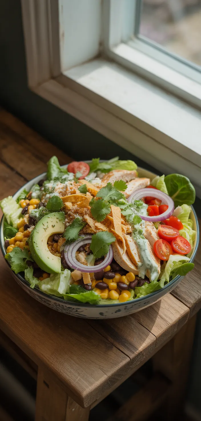 Ingredients photo for Easy Zesty Southwest Chicken Salad Bowl Recipe