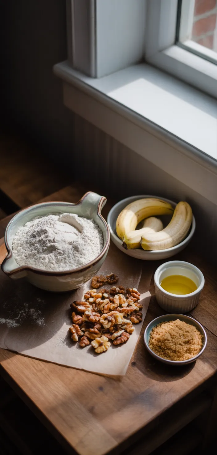 Ingredients photo for Banana Bread Muffins Recipe