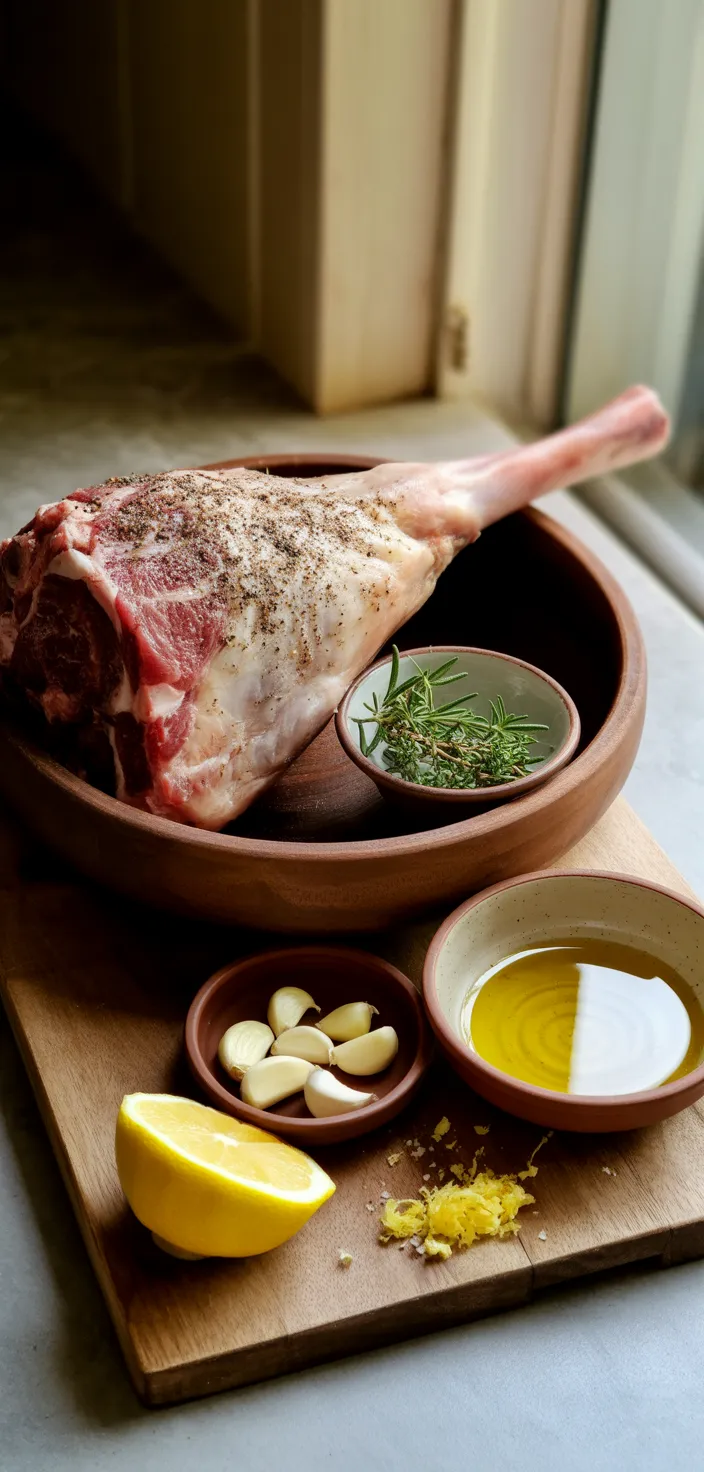 Ingredients photo for Boneless Leg Of Lamb Recipe