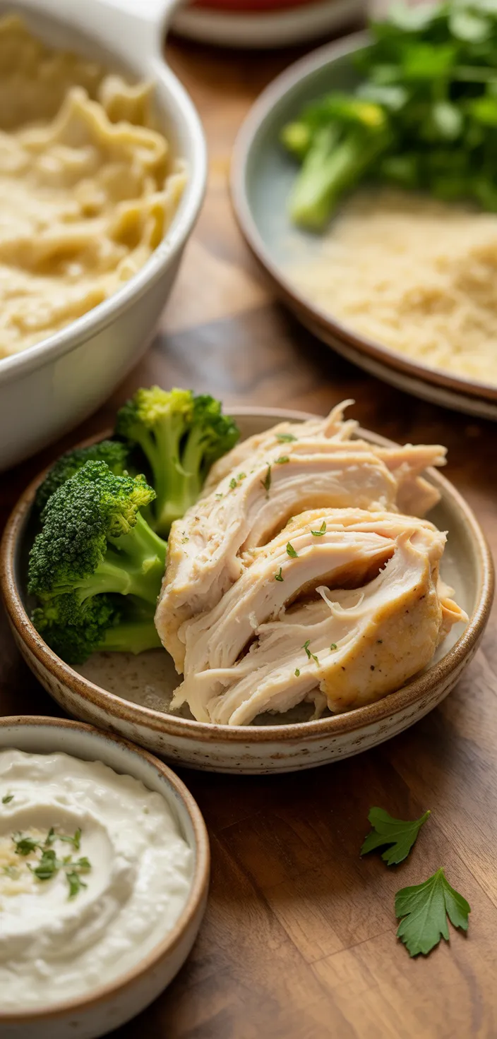 Ingredients photo for Chicken Alfredo Lasagna Roll Recipe