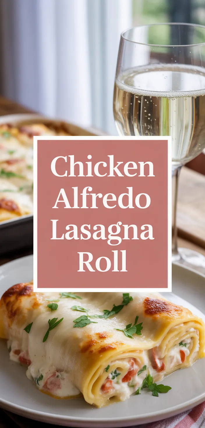 A photo of Chicken Alfredo Lasagna Roll Recipe