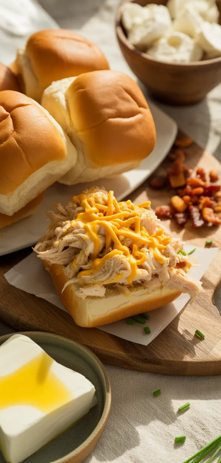 Ingredients photo for Crack Chicken Sliders Recipe