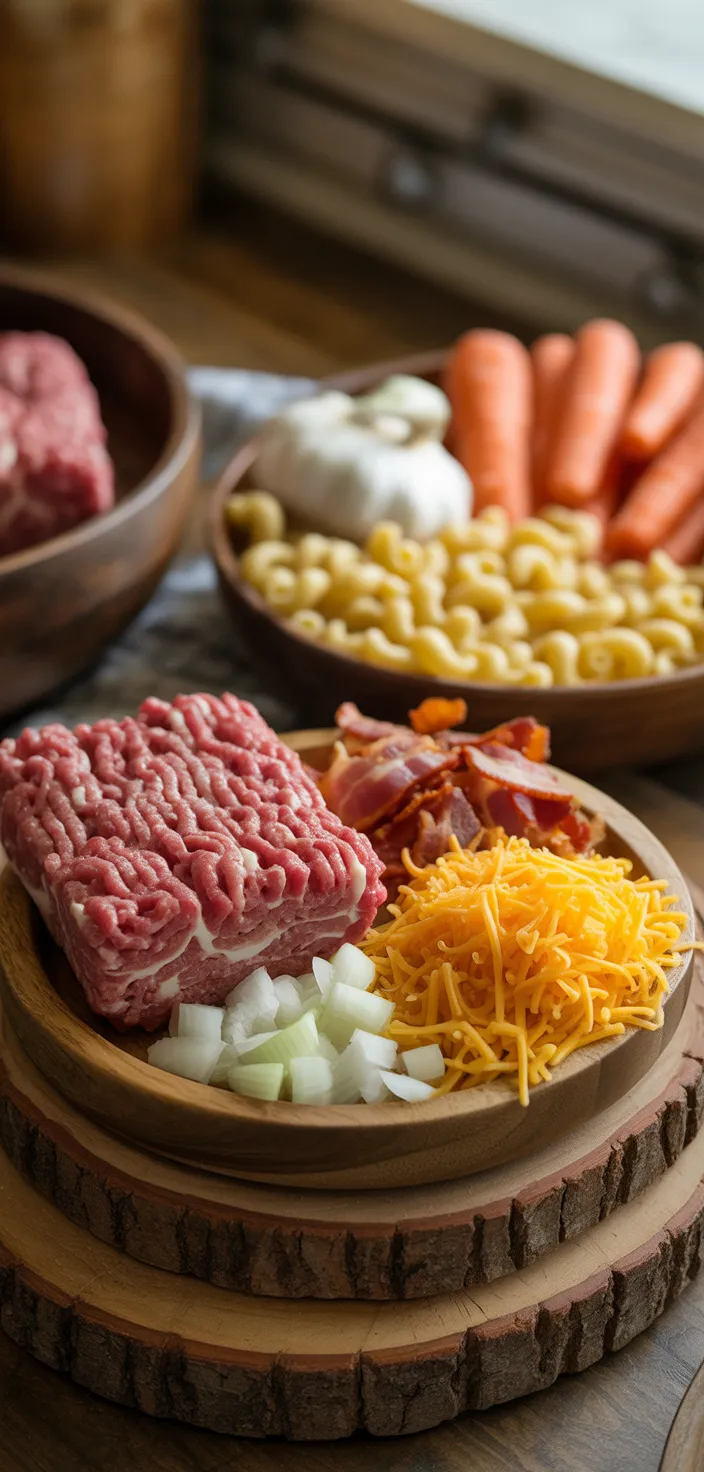 Ingredients photo for Easy Bacon Cheeseburger Soup Recipe