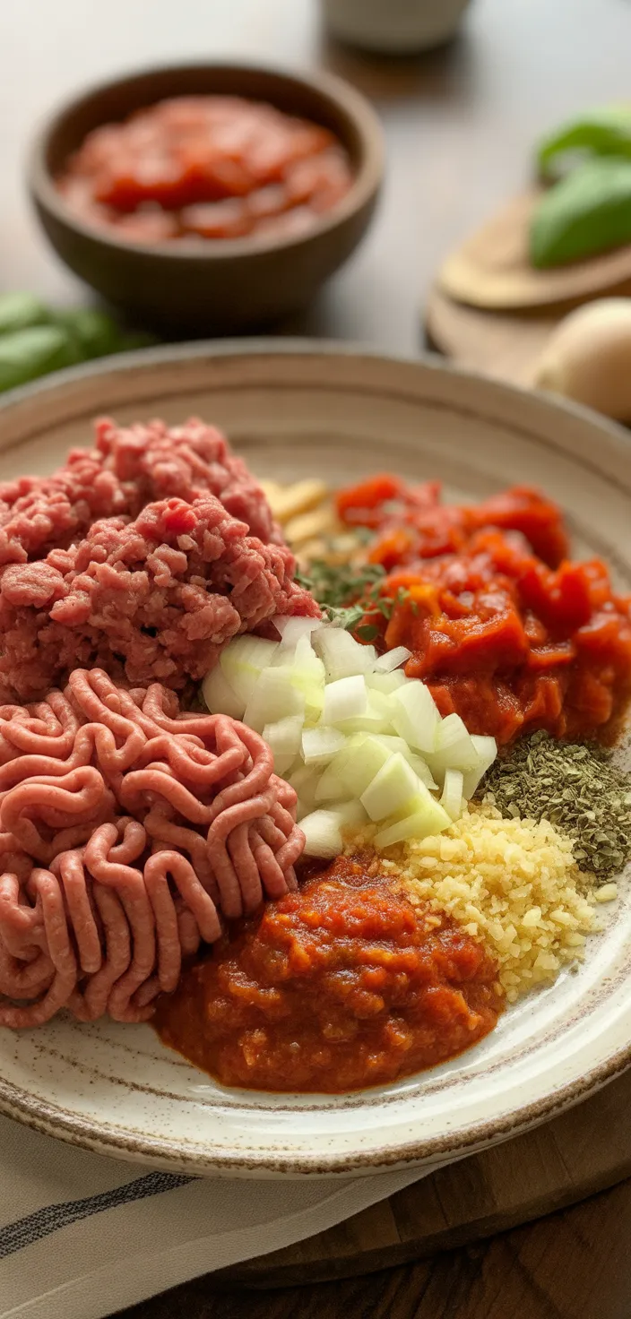 Ingredients photo for Easy & Cheesy Homemade Lasagna Recipe