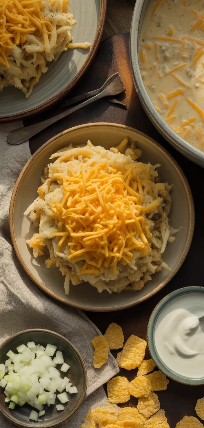 Ingredients photo for Easy Cheesy Hashbrown Casserole Recipe