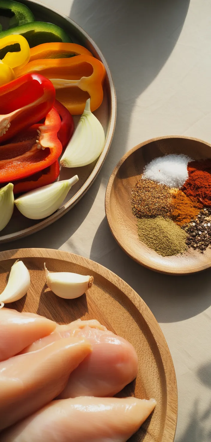 Ingredients photo for Easy Crockpot Chicken Fajitas Recipe