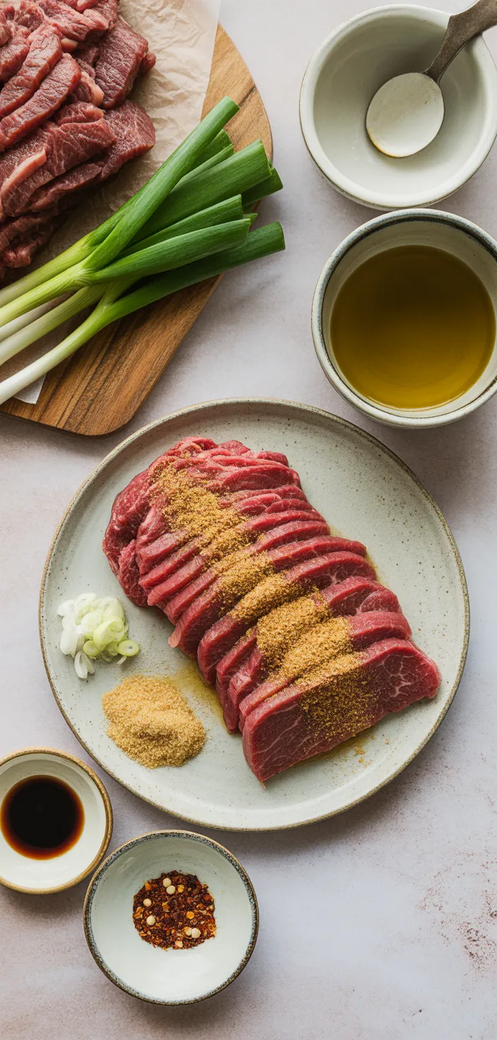 Ingredients photo for Mongolian Beef Recipe