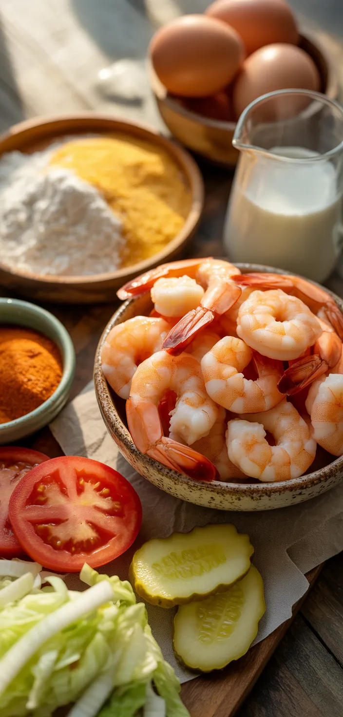 Ingredients photo for Shrimp Po’ Boy Recipe