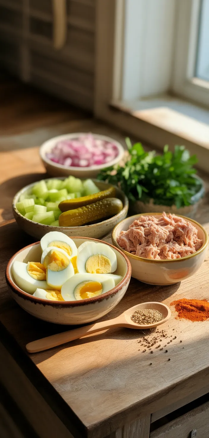 Ingredients photo for Best Ever Recipe For Tuna Salad With Eggs