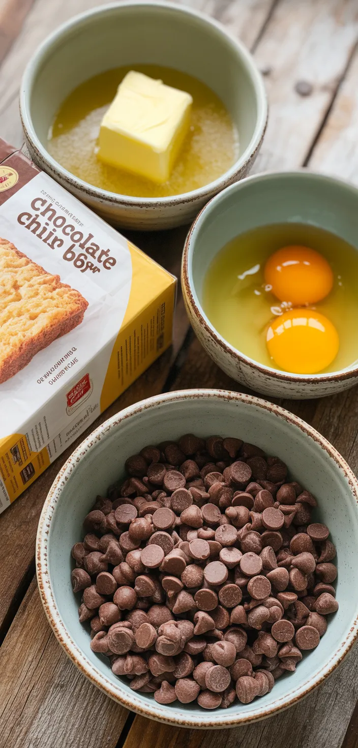 Ingredients photo for Chocolate Chip Cookie Bars Recipe