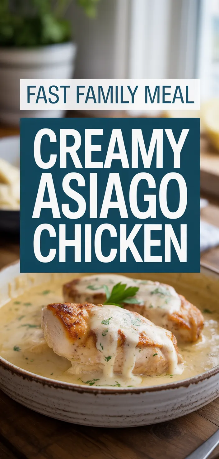 A photo of Creamy Asiago Chicken – Indulgent & Flavor Recipe