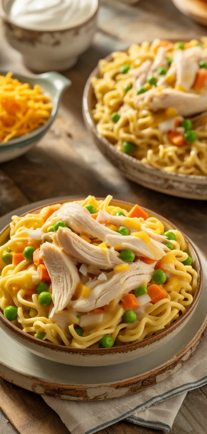Ingredients photo for Easy Chicken Noodle Casserole Recipe