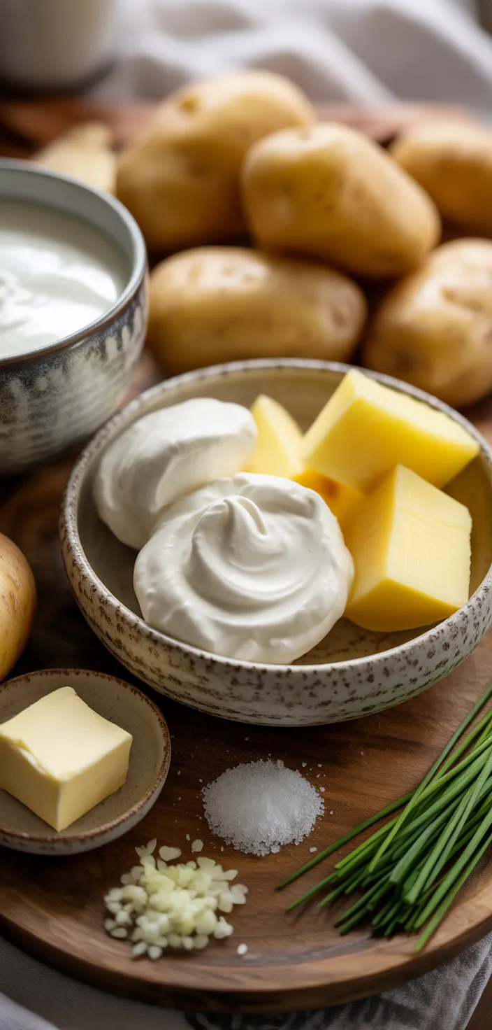 Ingredients photo for Easy Mashed Potatoes Recipe