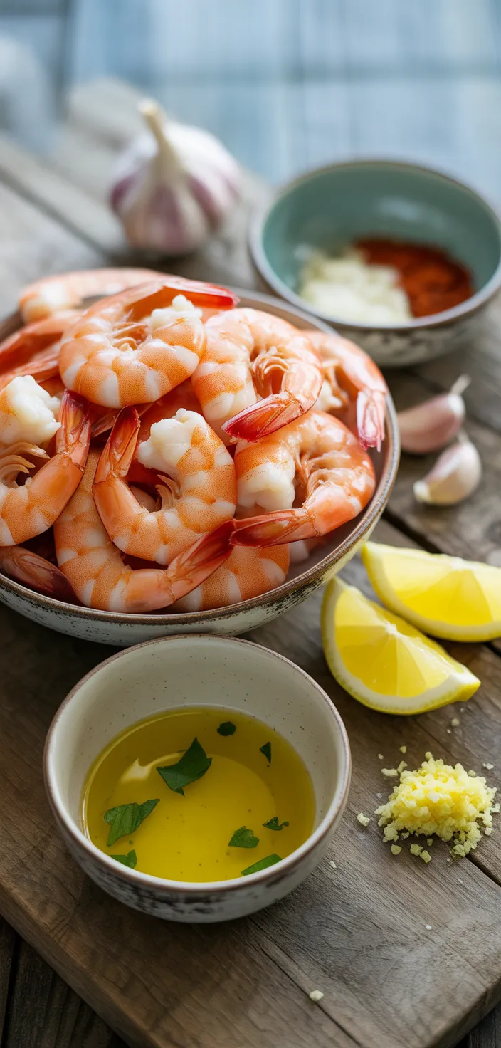 Ingredients photo for Lemon Garlic Butter Shrimp Recipe