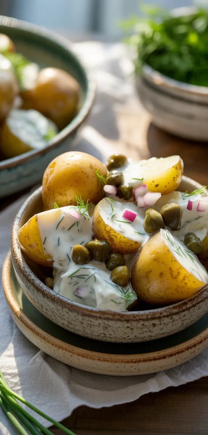 Ingredients photo for Lemon & Herb Potato Salad With Dill And Capers Recipe