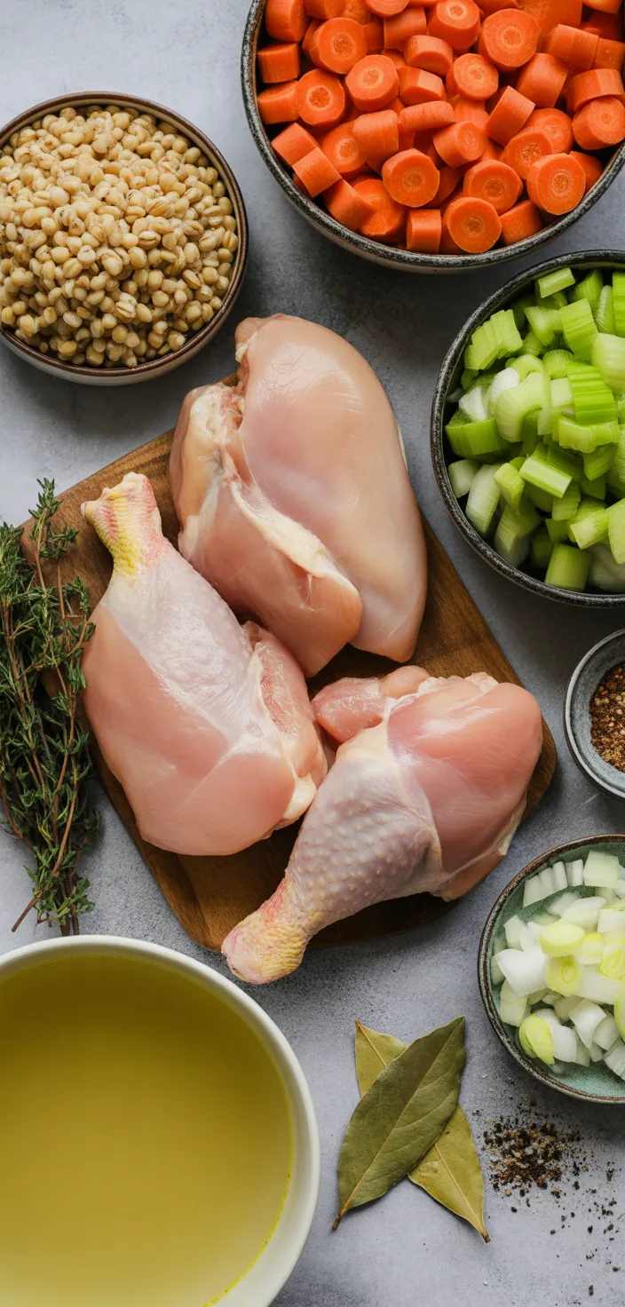 Ingredients photo for Chicken Soup With Barley  Recipe