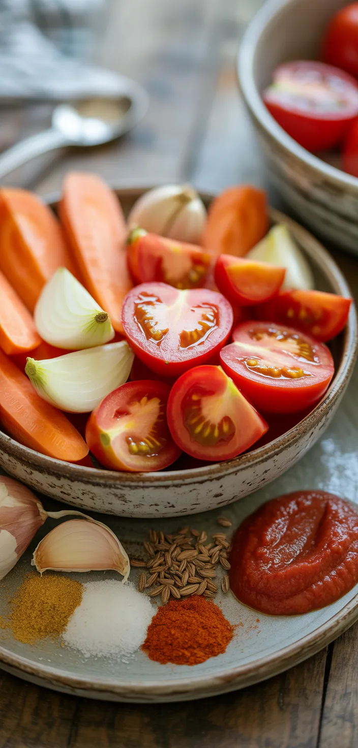 Ingredients photo for Carrot Tomato Soup Recipe
