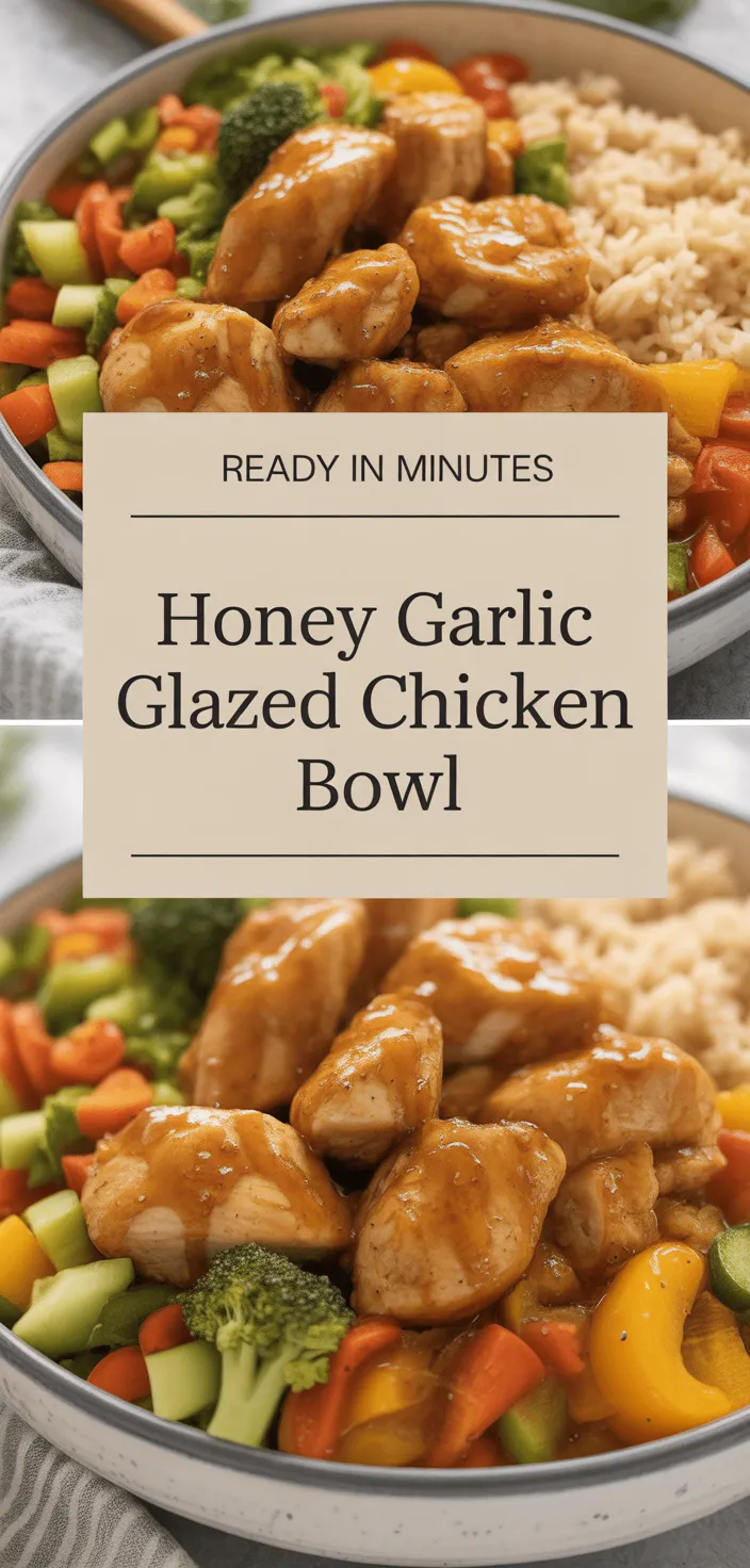 A photo of Honey Garlic Glazed Chicken Bowl Recipe