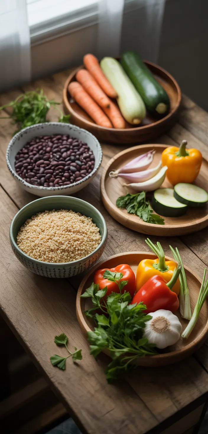 Ingredients photo for Easiest Veggie Burgers (Grillable + Not Mushy!) Recipe
