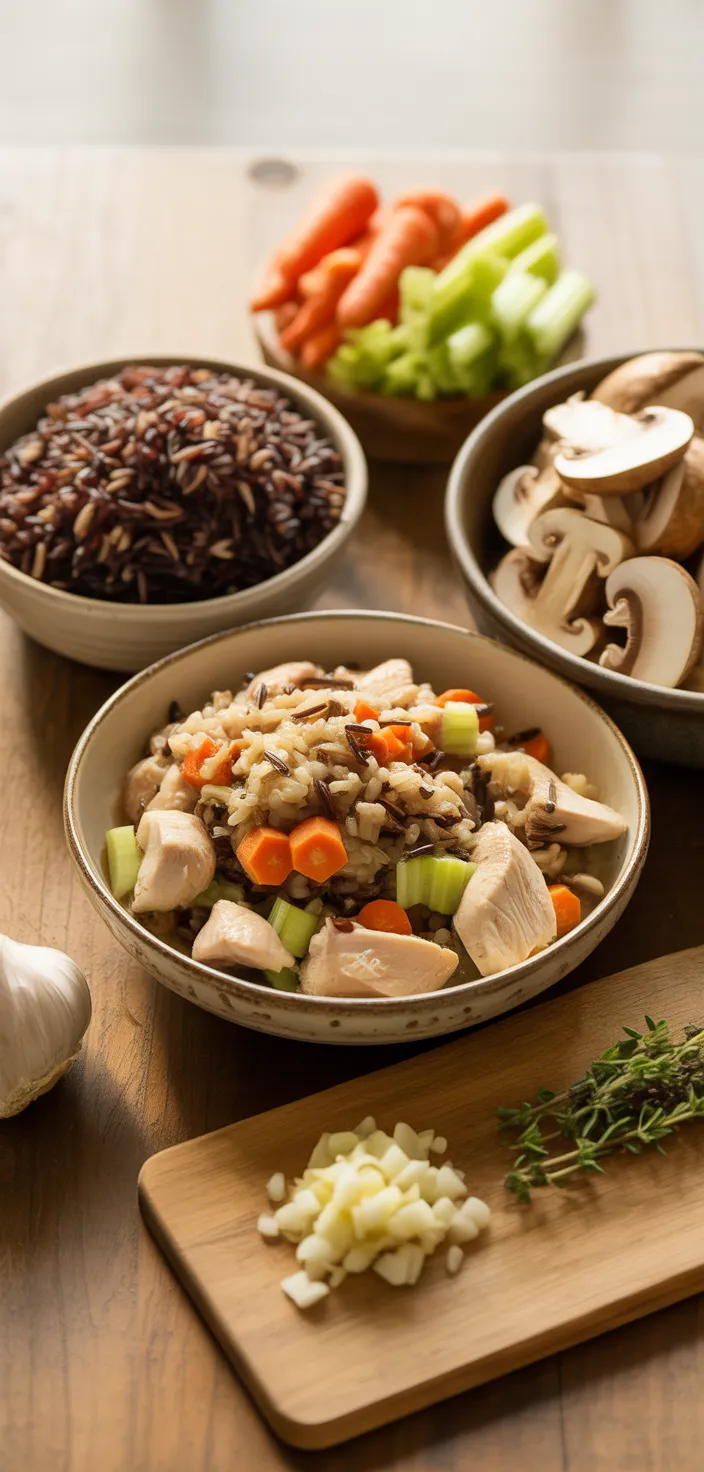 Ingredients photo for Homemade Chicken & Wild Rice Soup Recipe